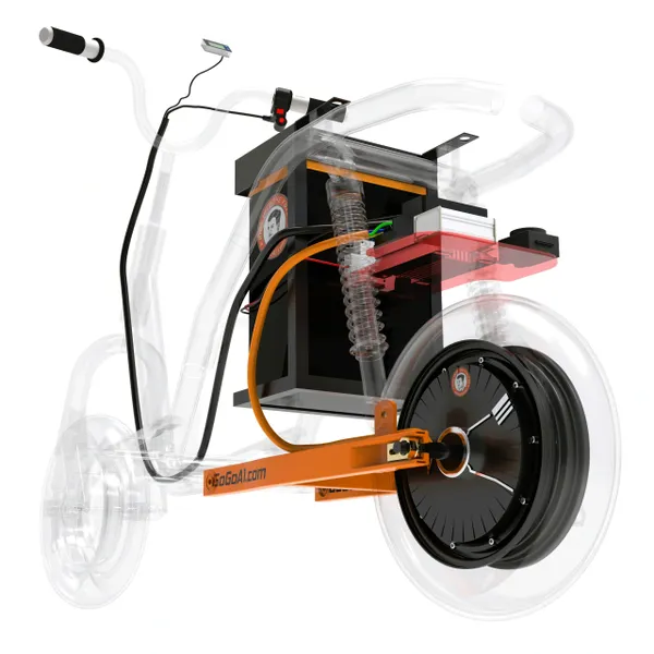 GoGoA1 10 inch 72V 1200W high efficient BLDC Hub Motor Scooter electric Conversion Drive Train Kit for R &amp; D &amp; OEM Supply
