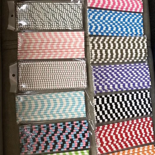 Rugby Striped Paper Straw