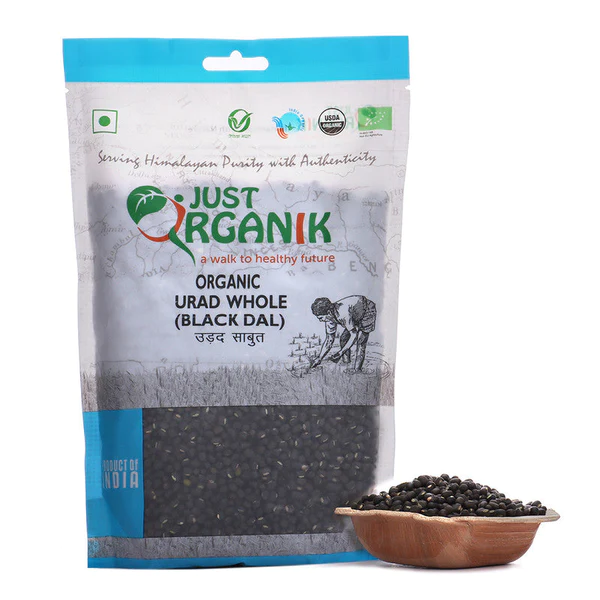 Organic Whole Urad | Kali Dal| Rich in Potassium | 1 kg