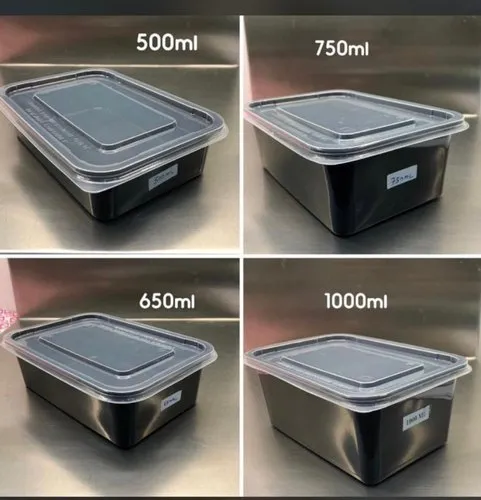 Black Food Packing Tray