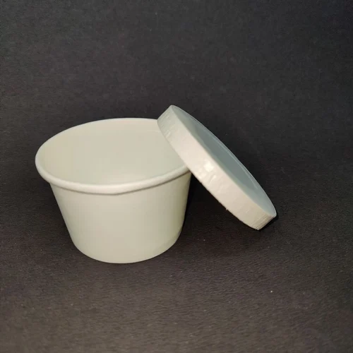 Paper Food Container 180 ML Disposable Glass With Pet Lid