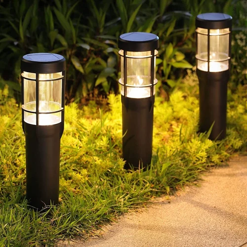 Homehop Solar LED garden bollard lights for outdoor home decoration