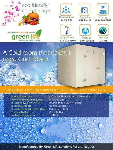 Green Life Cold Room, 0 - 10 Celcius, Ac