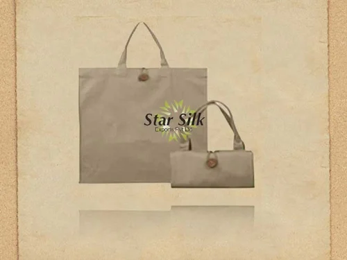 Recycled Cotton Foldable Bag with Button