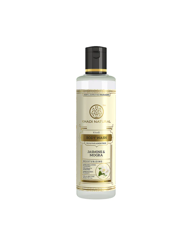 Khadi Natural Jasmine & Mongra Body Wash- Sls & Paraben Free-210 ml