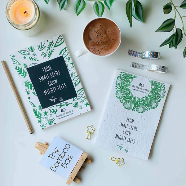 Plantable Notebook | Handmade Recycled Paper | 60 Pages