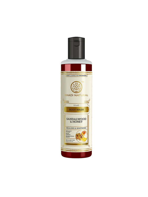 KHADI NATURAL SANDALWOOD & HONEY BODY WASH 210 ml