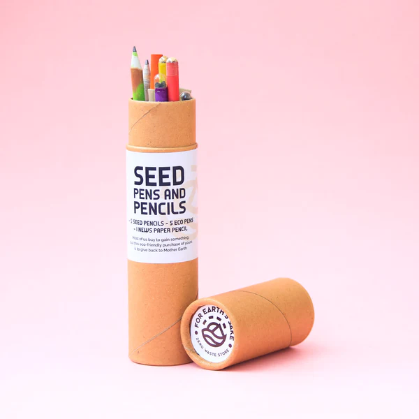 Gift for Kids | Plantable Pen Pencil Stationery Box | Recycled Kraft Paper