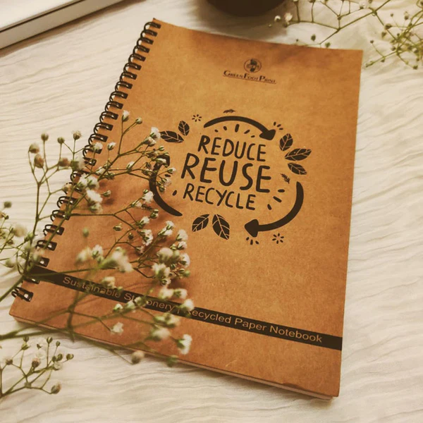 Recycled Paper Notebook | Ruled Paper | A5 Size | 70 Pages