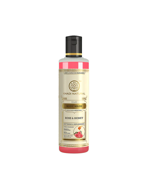 Khadi Natural Rose And Honey Body Wash- Sls & Paraben Free-210 ml
