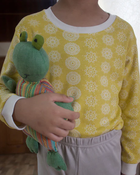ustard ‘Snowflake’ unisex sleepwear tee and pyjama set in organic cotton