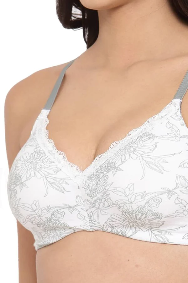 Organic Cotton Antimicrobial Padded Bra-ISB105-Green Print