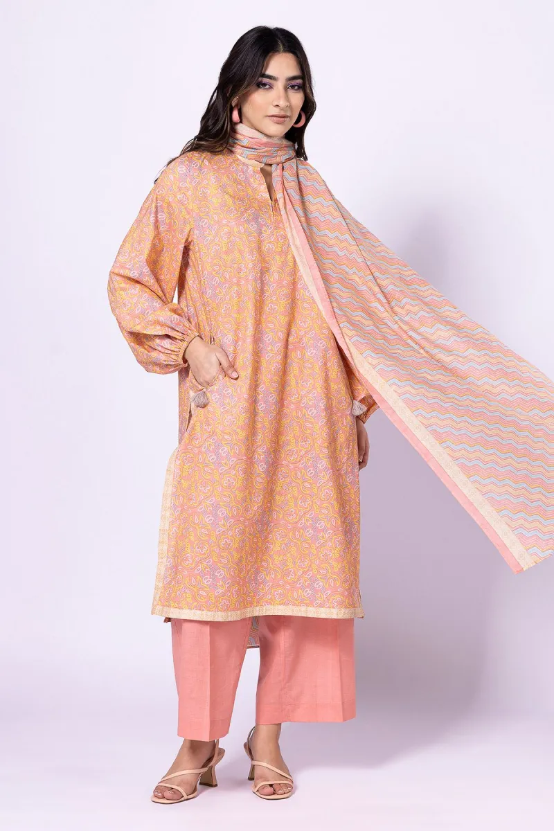 Khaadi Eid Festive Lawn 2023 | ala23169_coral