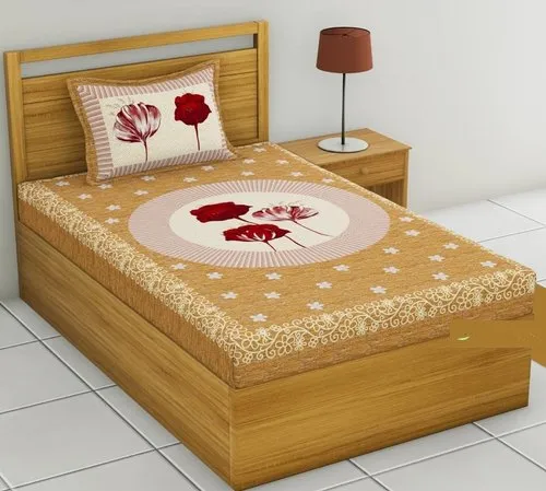 Floral Print Eco Cotton Traditional Single Bedsheets