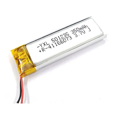 3.7V 350mAh Model -YXL 501235 Lipo Rechargeable Battery