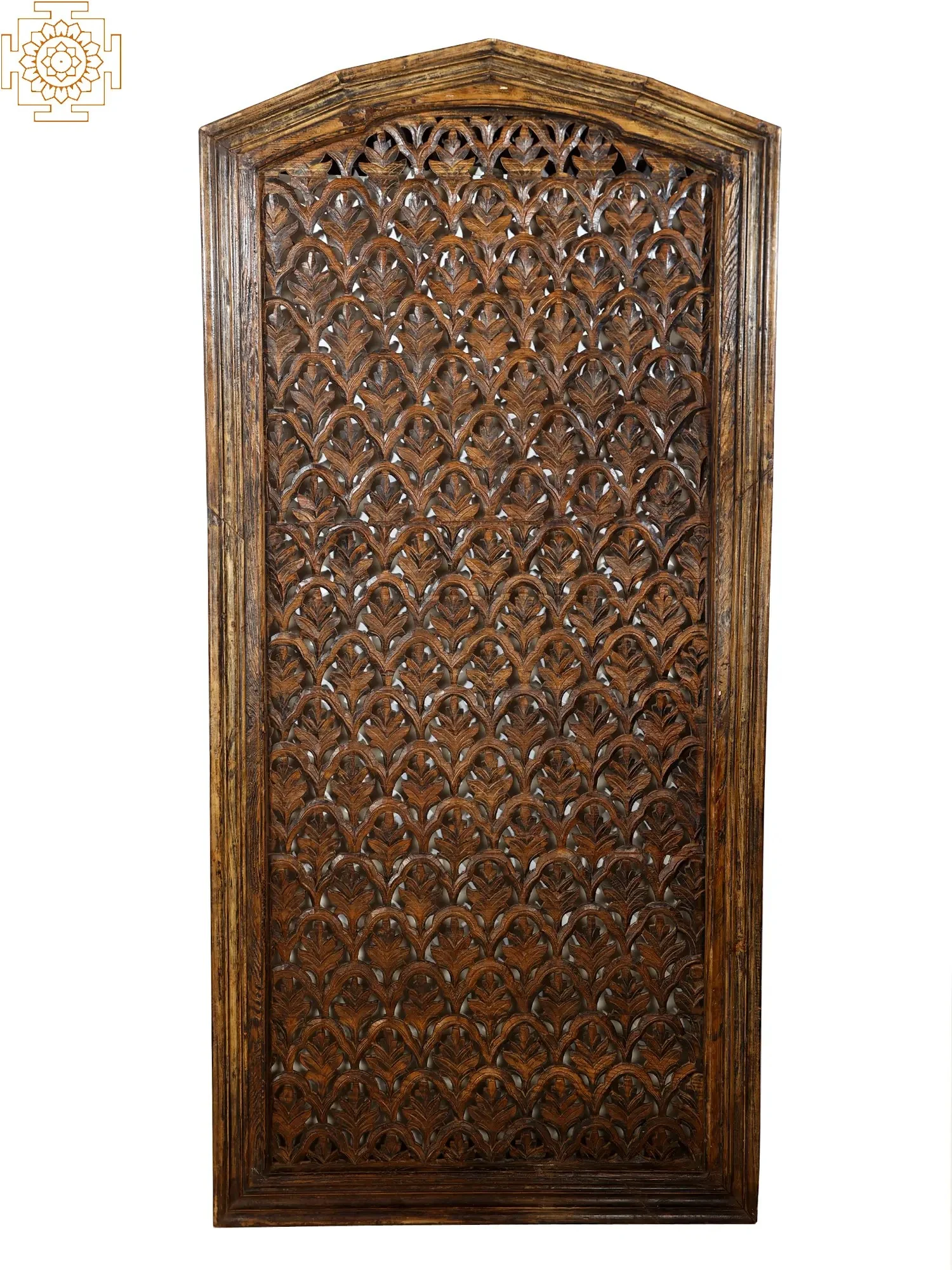 84" Vintage Lattice Wooden Window | Handmade