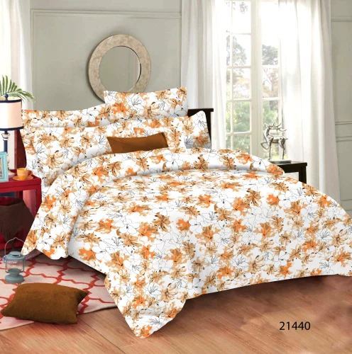 Printed Cotton Double Bedsheet Set