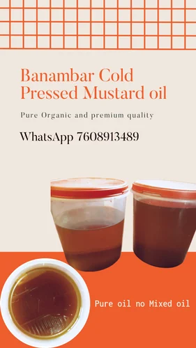 1 L Cold Pressed Organic Mustard Oil