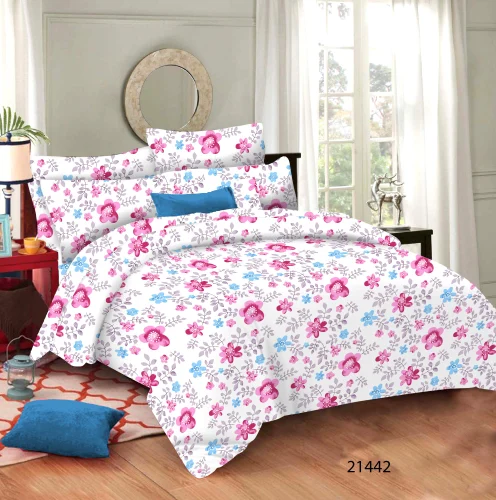 Printed Cotton Double Bedsheet Set