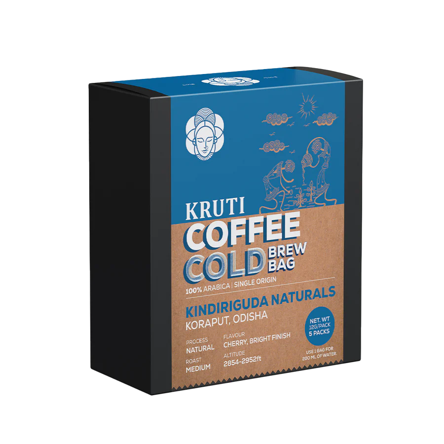 Kruti Coffee - Kindiriguda Naturals Cold Brew Bag | Medium Roast - Pack of 5