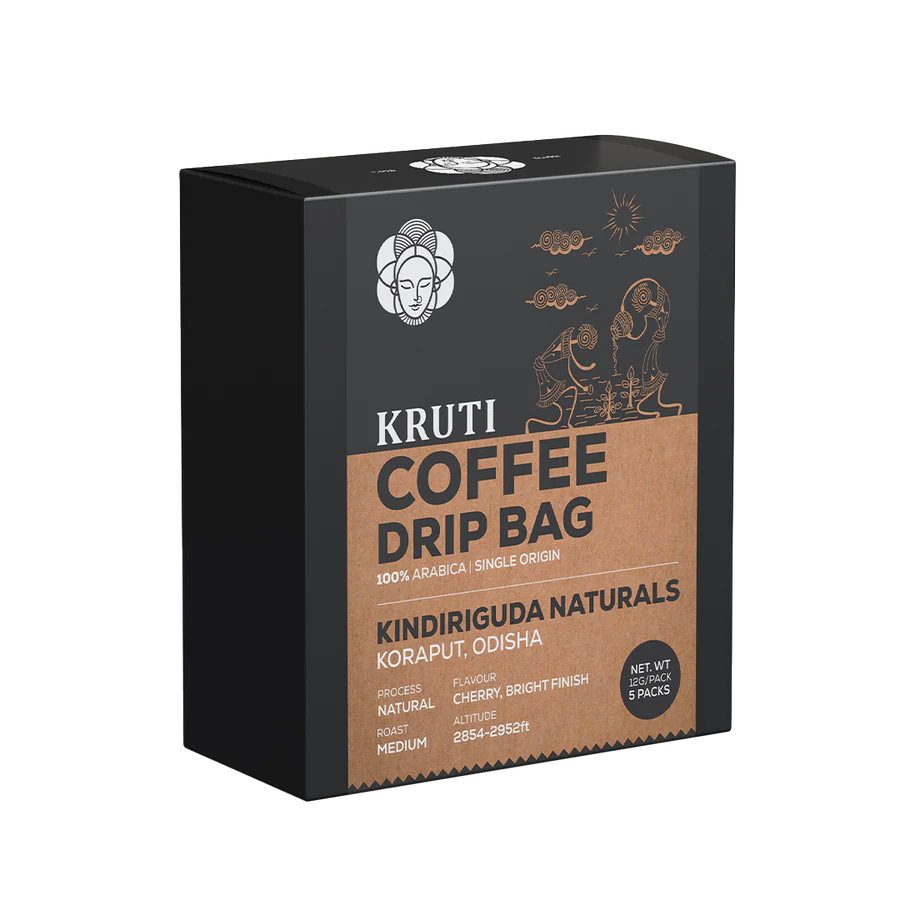 Kruti Coffee - Kindiriguda Naturals Drip Bag | Medium Roast - Pack of 5