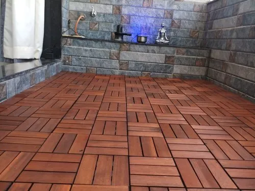 Borneo Teak Deck Flooring Tile, Thickness: 20-25 mm