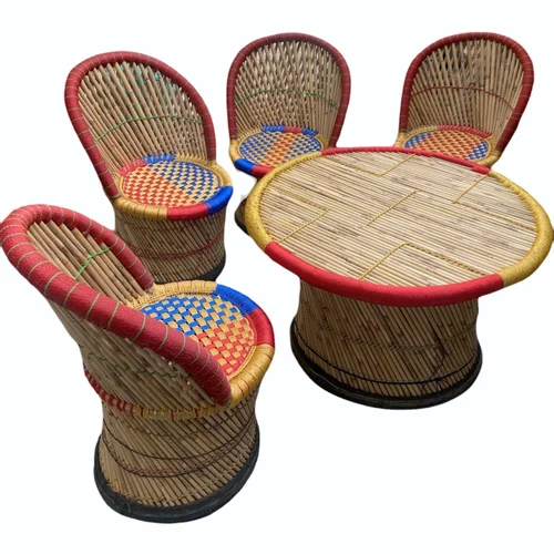 Wooden Hotel &amp; Restaurant Bamboo Furniture Set Of 5