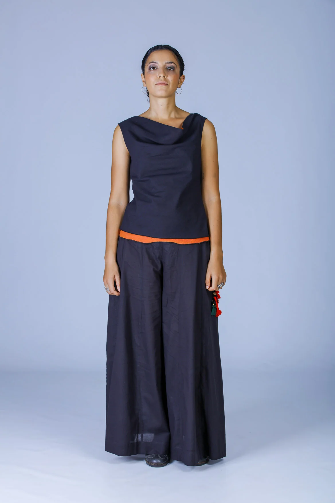 Black Organic Cotton Palazzo pants - PALAZZO