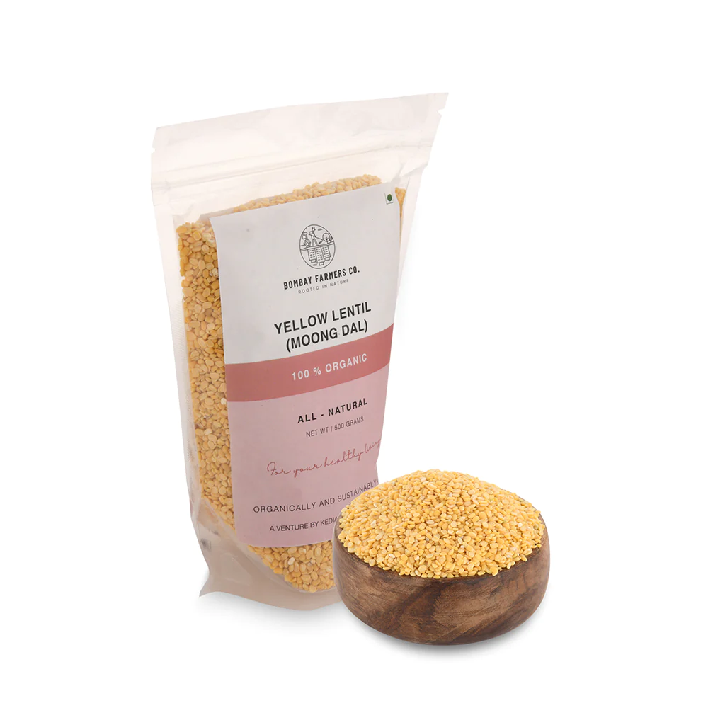 Organic Moong Lentil Yellow / Peli Moong Dal - 500Gms