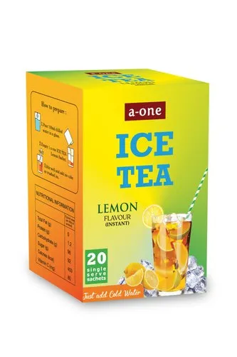 A- One Ice Tea Lemon Flavour Instant, Powder, Packaging Size: 200gms