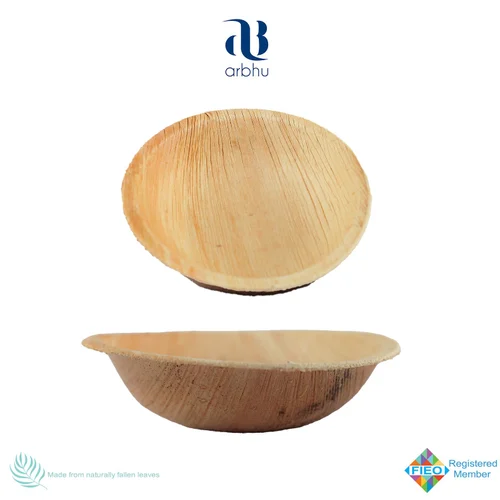 Eco Friendly Disposable Areca Palm Leaf Round Bowl