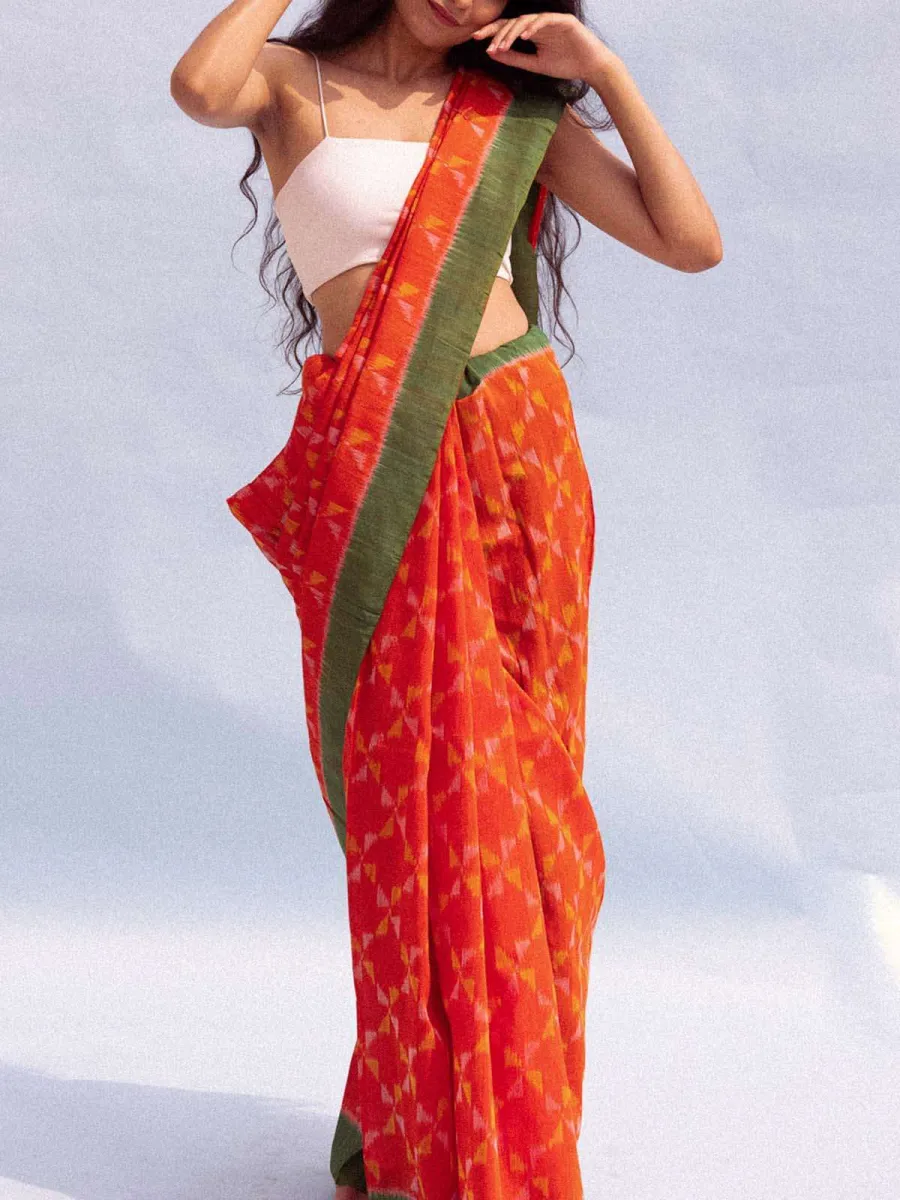 Orange Gumdrop Orange With Blouse Piece