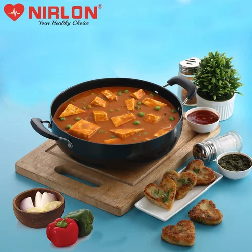 Nirlon 24 cm 3L Hard Anodized Deep Kadhai