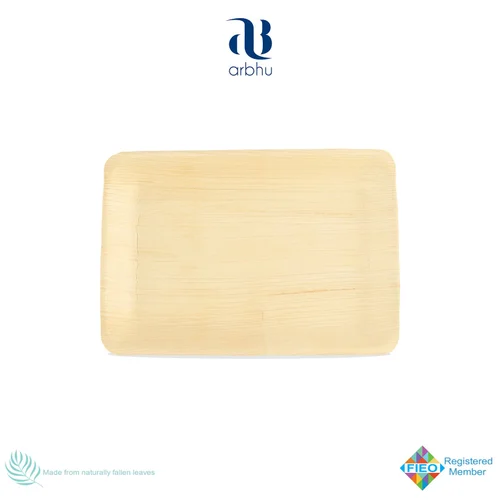 Combo pack of Areca Natural Disposable Rectangle plates