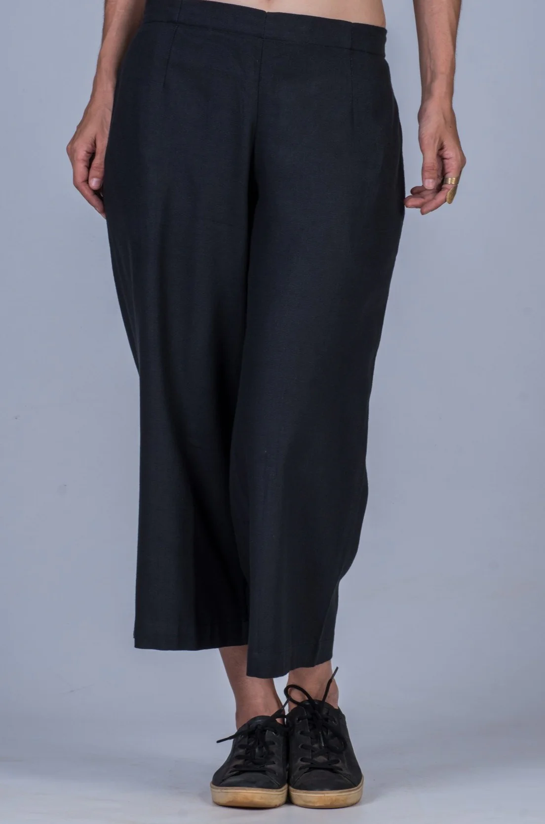 Black Khadi Pants - NILA