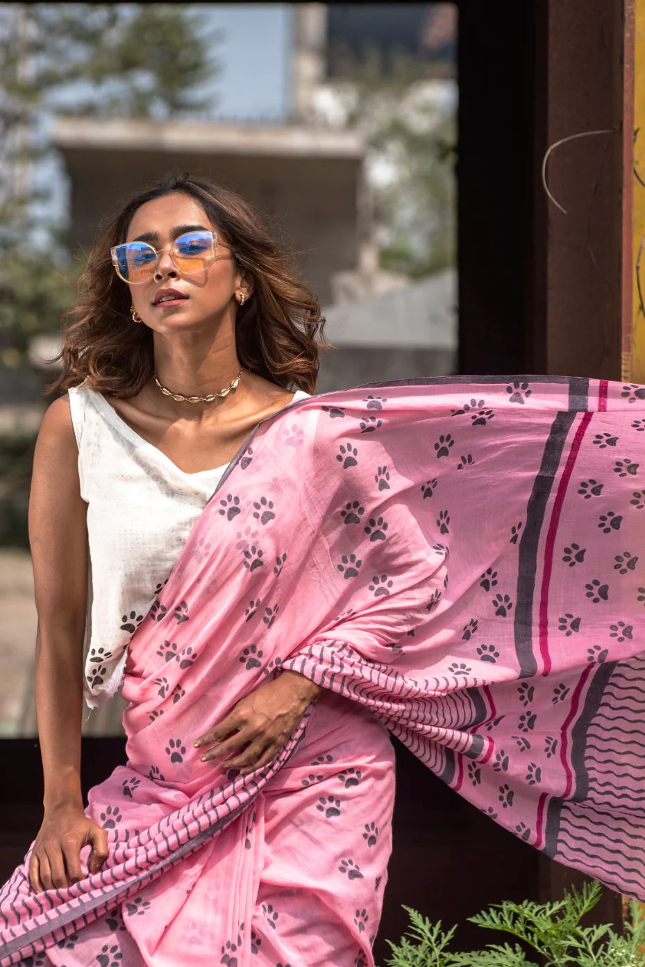 Pawsome Handloom Organic Cotton Saree