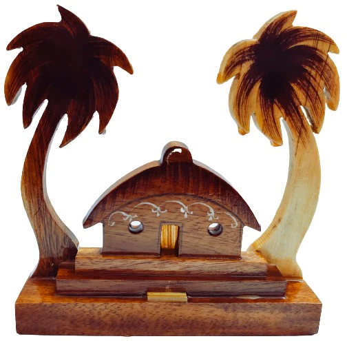 Wooden Showpiece Table Decoration Toy for Kids 10 cm Length,1 Piec.