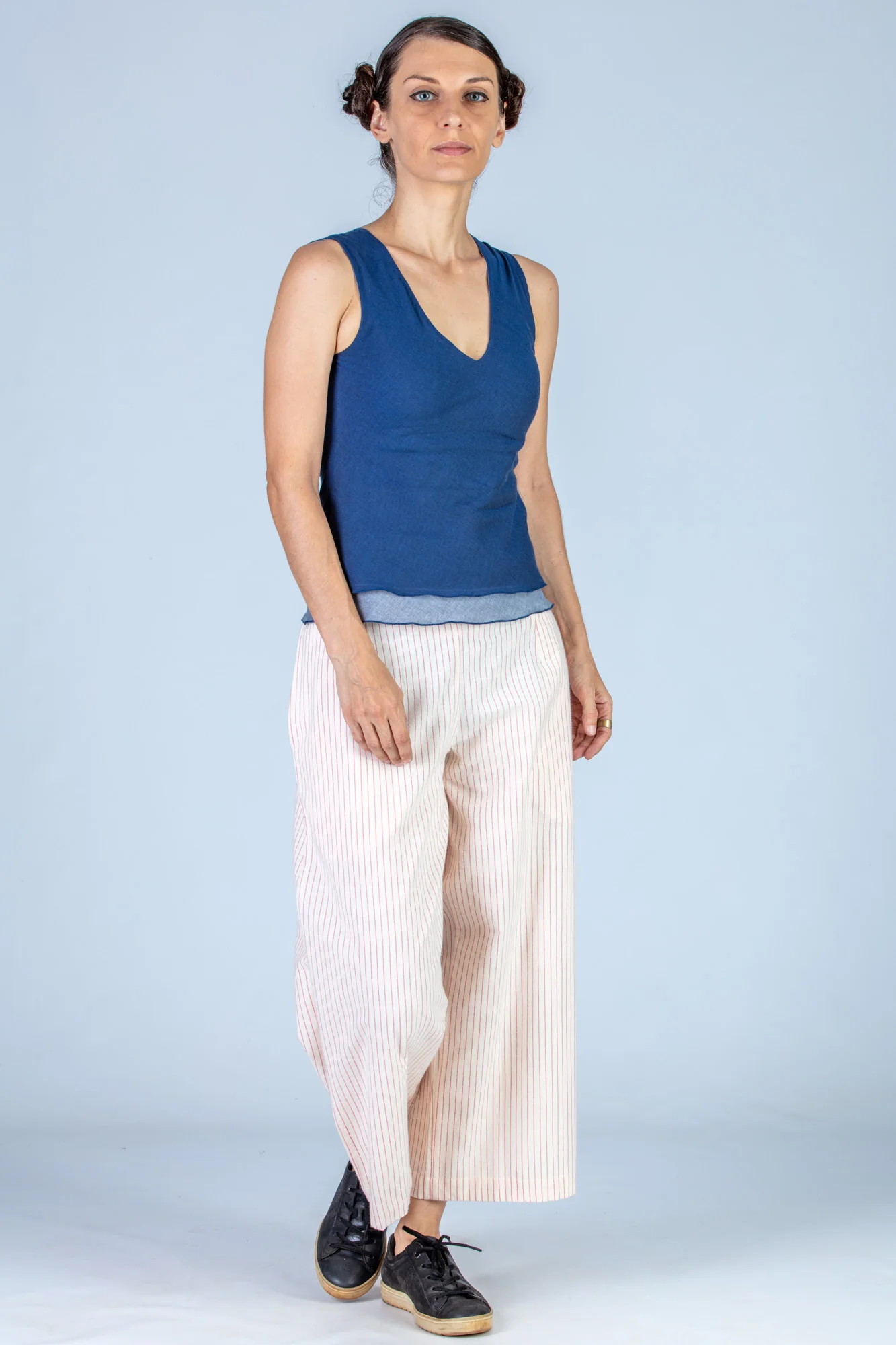 Red striped Organic cotton Pants - NILA