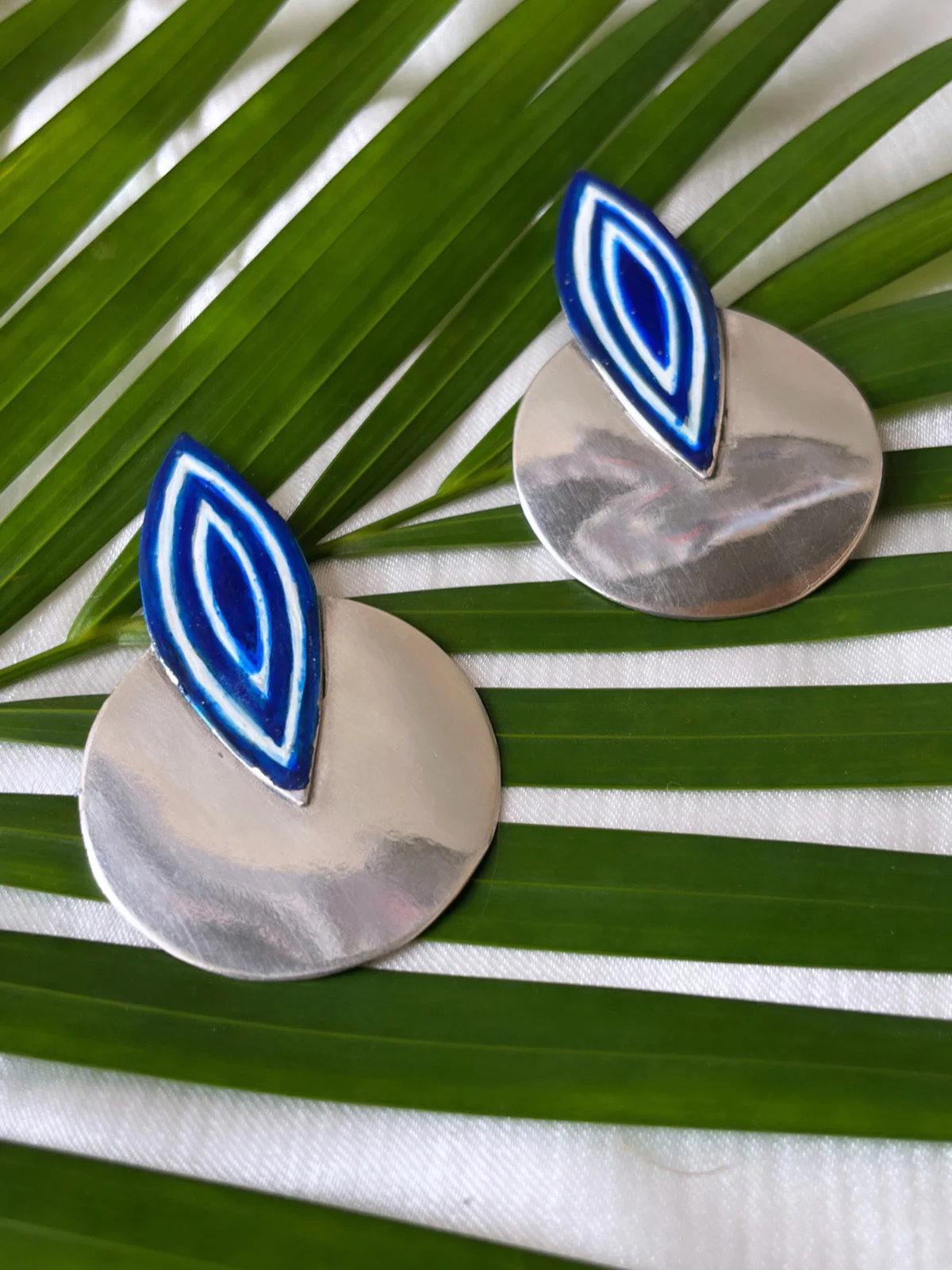 Neel, Third Eye Hand Painted Earrings