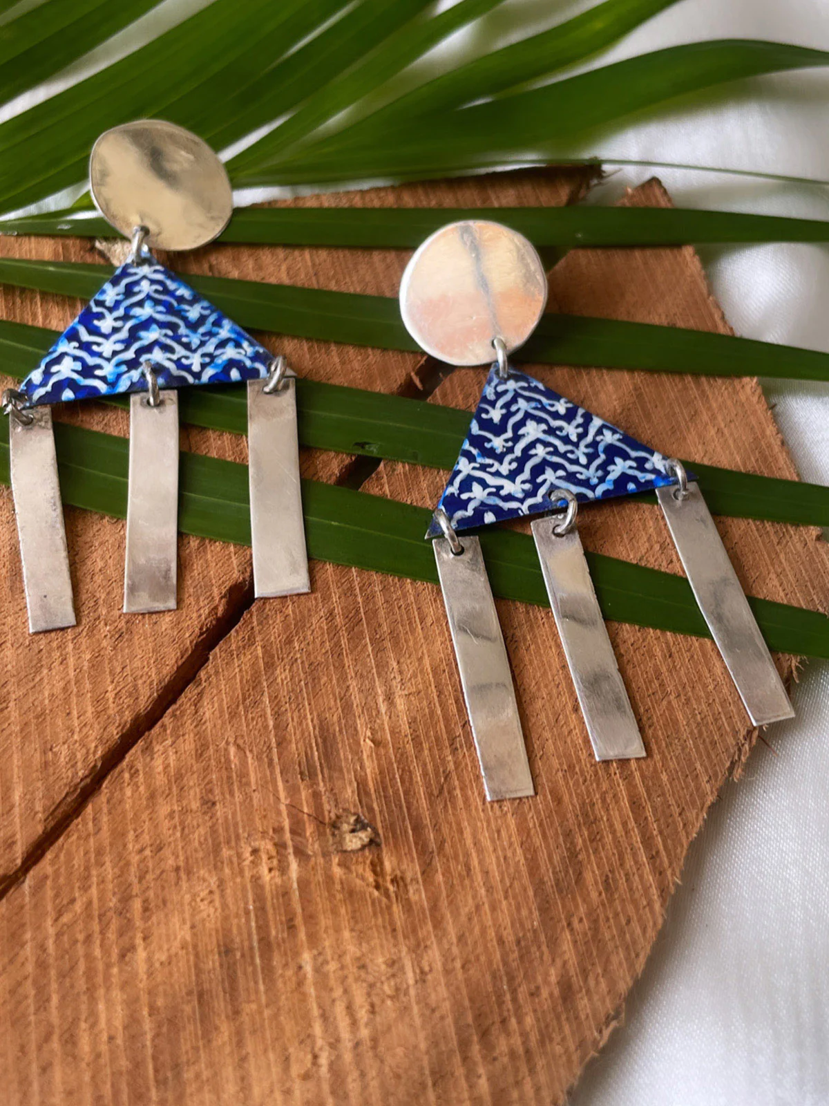 Neel, Gumbad Hand Painted Earrings