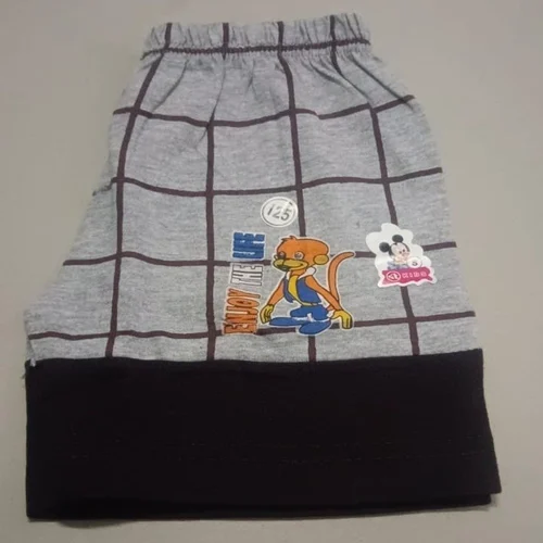 Cotton Grey,Groom And Black Printed Boys Shorts, Age Group: 8-10 Years