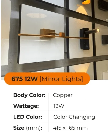 Sinoman Copper Straight Picture Light, Office, 12 W
