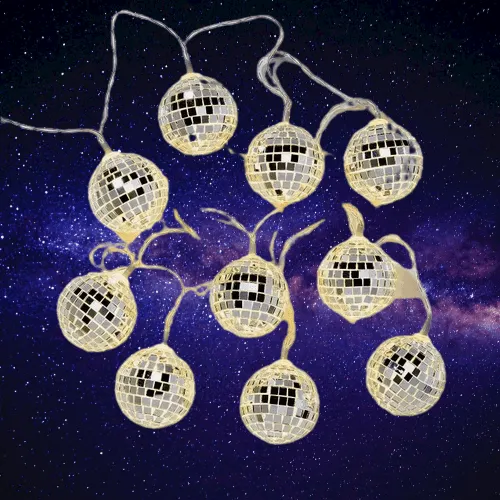 RICE LIGHT WITH 1.5 INCH MIRROR BALL