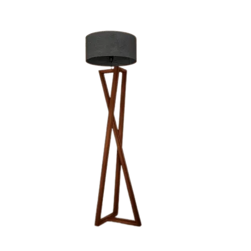 Zigzag Walnut Wooden Floor Lamp