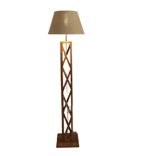 Symetric Wooden Floor Lamp