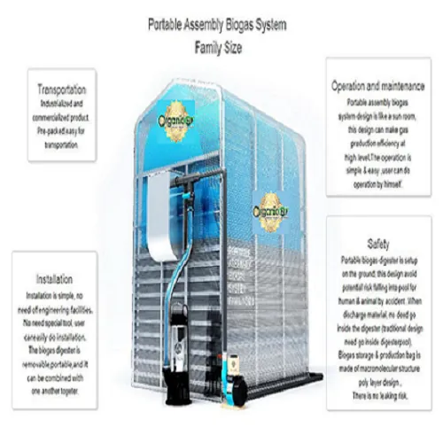 50-200 Kg Bio-Gas Plant For Home &amp; Municipal Use, Plant Size: L120*w81*h120 (cm)