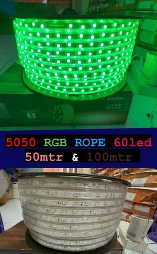50 M Blinking 5050 Rgb Waterproof Led Rope Light, IP Rating: 65 Ip