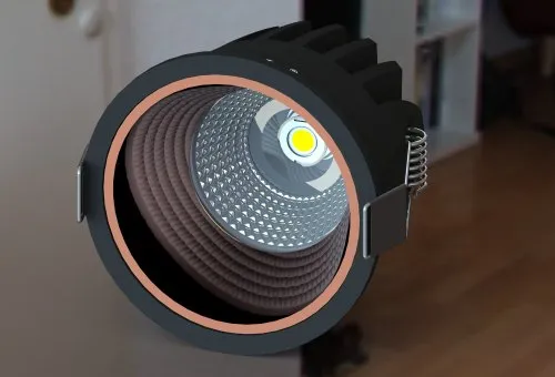 7W Deco COB LED Rose Gold Light, For Malls