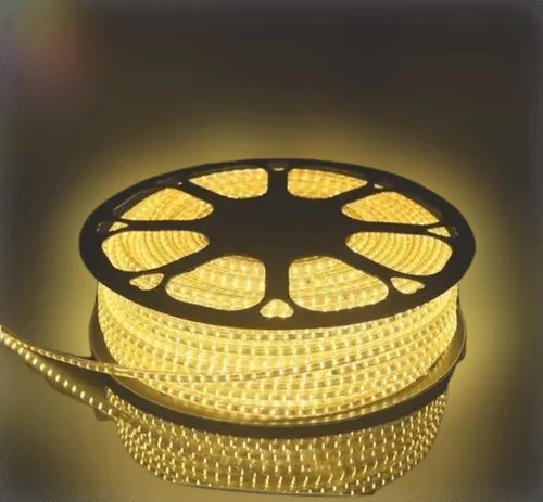 One Color Plug-in 3014 Warm White LED Rope Light, IP Rating: 65