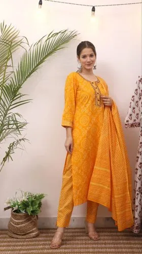 Ladies Orange Designer Kurti